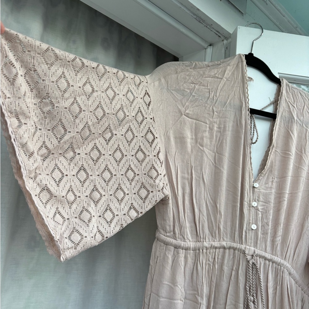 Elegant Beige Lace Jumpsuit - Picture 3 of 8